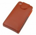 Capa Pele Castanho Iphone 4